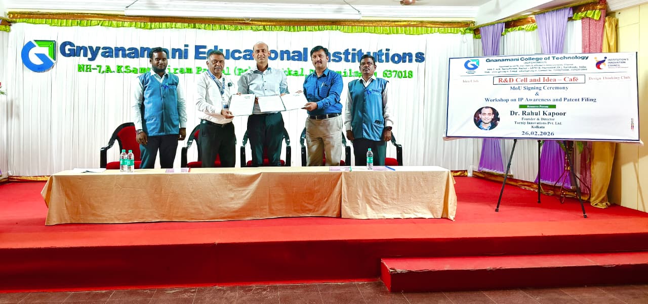 Turnip Innovations signs an MoU with Gnanamani College of Technology