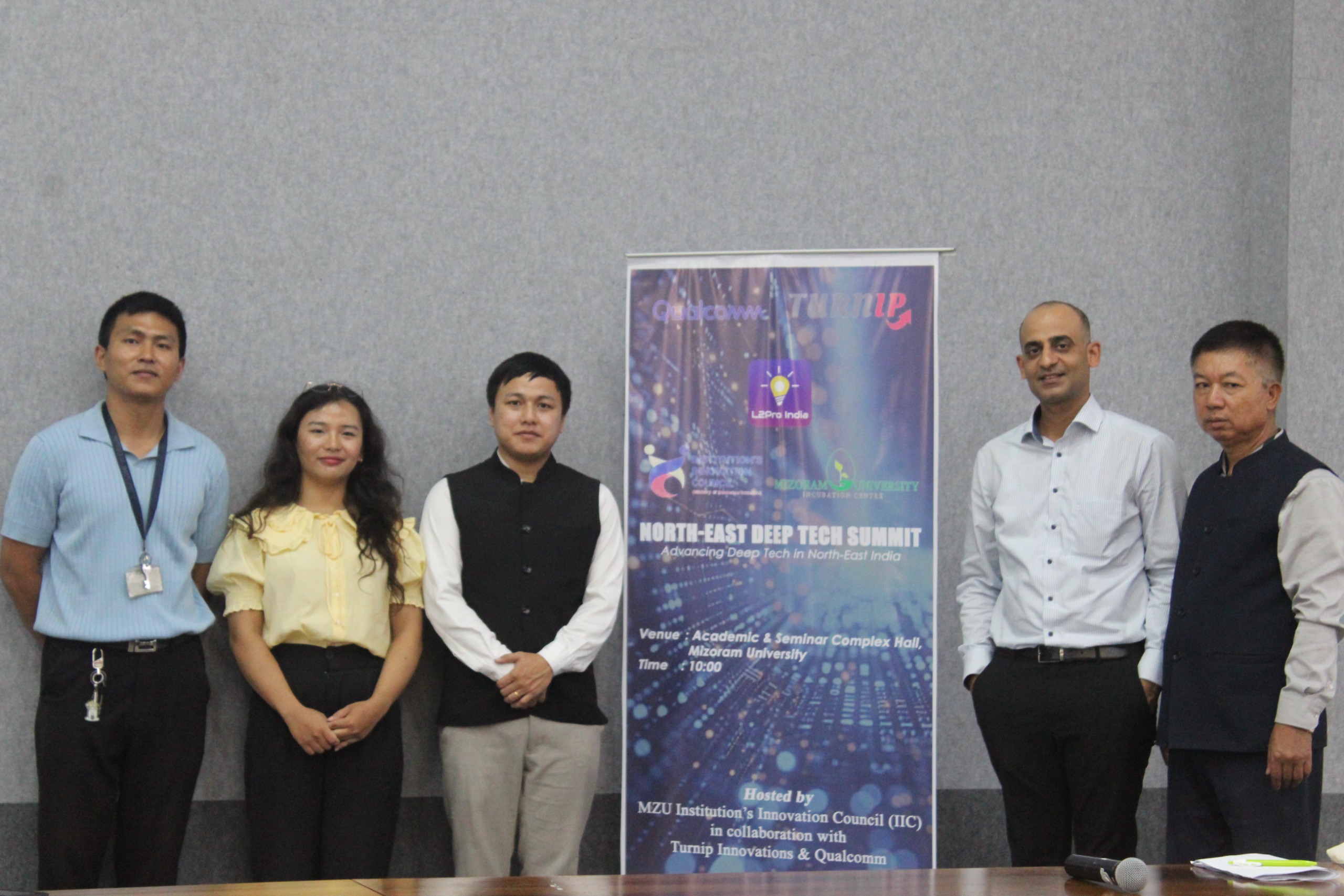 Organizers at the North-East Deep Tech Summit at Mizoram University